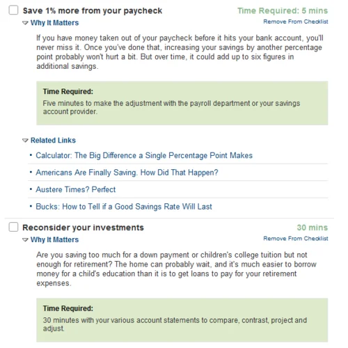 Financial tune-up